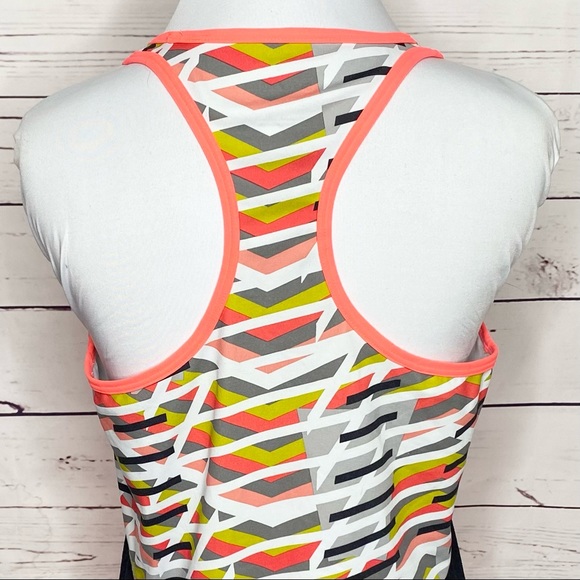 Fabletics Neon Racerback Workout Tank Top Size 6 Small - Picture 6 of 8